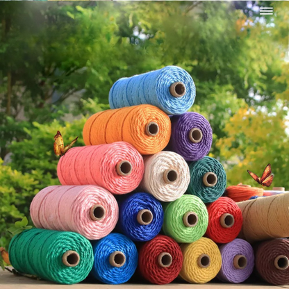 SandrasCreatives™ - Durable 3mm 200M 100% Natural Cotton Rope